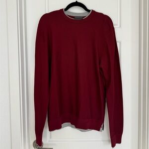 Emporio Armani Red Ribbed Pullover Crewneck Sweater Size Large